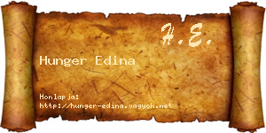 Hunger Edina névjegykártya